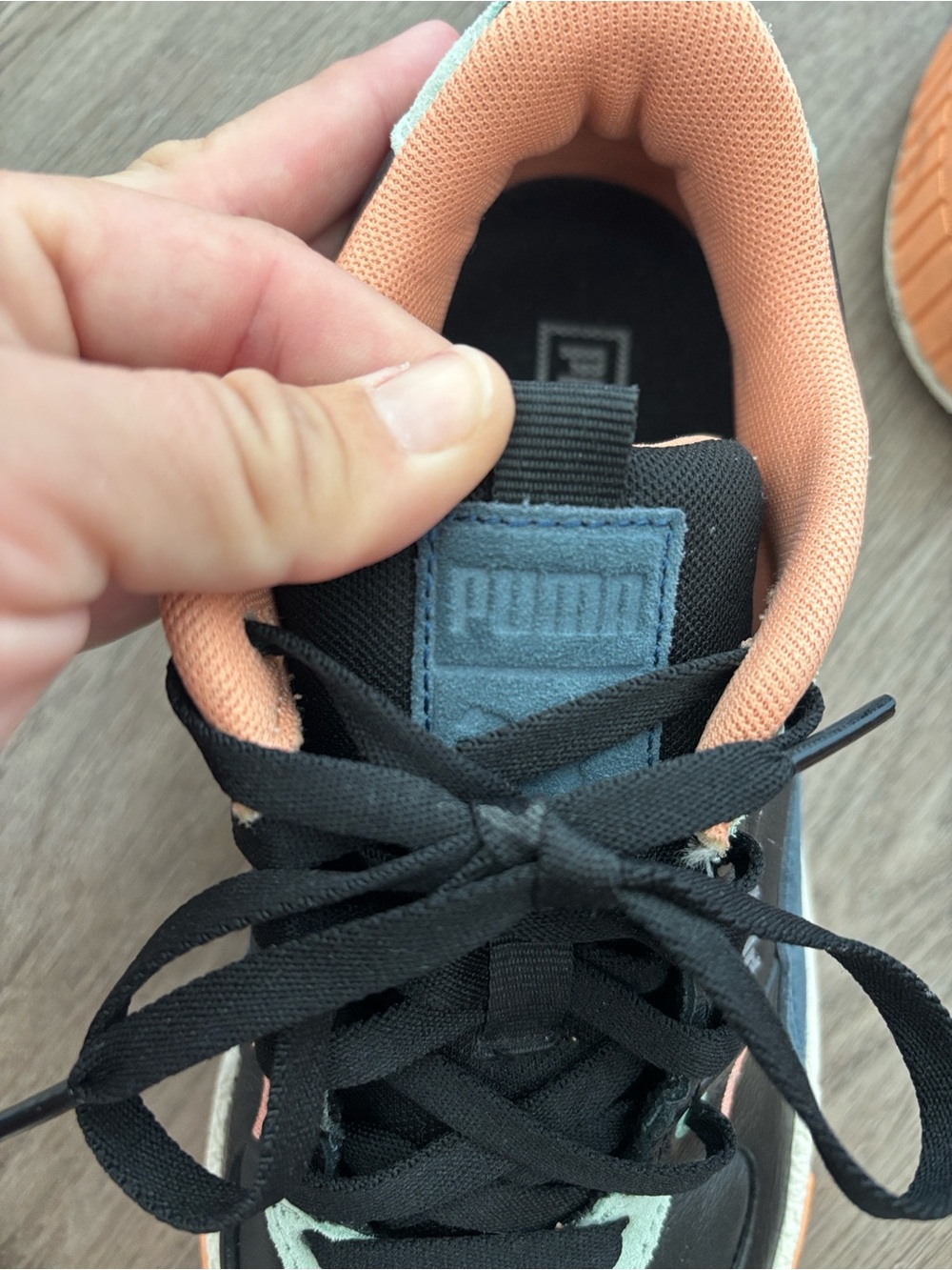 New Puma Cali Sport Mix Colorblock Platform Sneaker Black Marshmellow - Picture 6 of 12